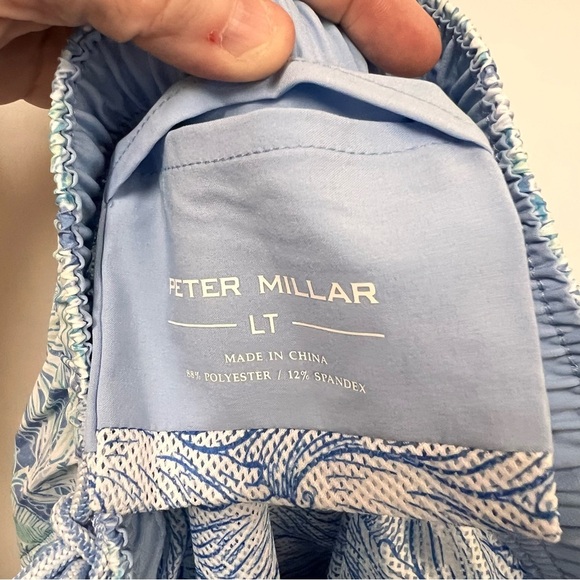 Peter Millar Shorts Seaside Grace Bay Print Swim Board Trunks Men’s Large Tall - Picture 10 of 11